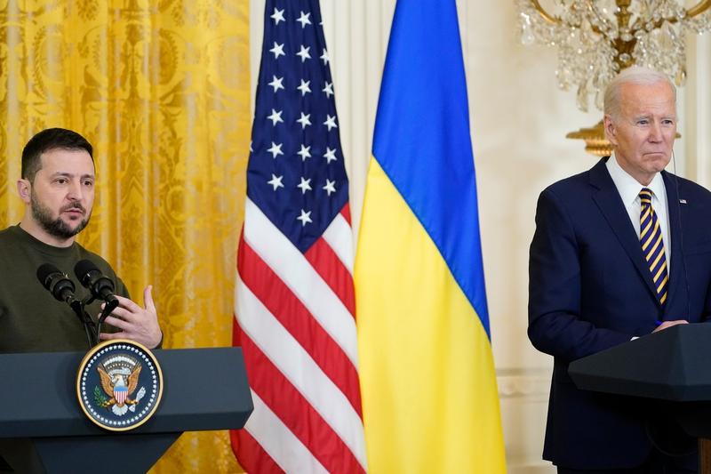 Volodimir Zelenski și Joe Biden, conferinţă de presă comună la Casa Albă, Foto: Andrew Harnik / AP / Profimedia