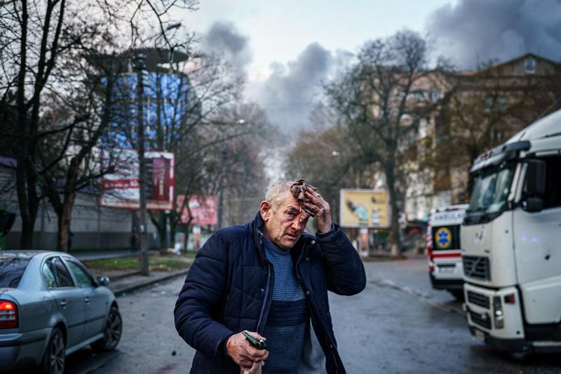 Imagine din Herson după bombardamente, Foto: Dimitar DILKOFF / AFP / Profimedia