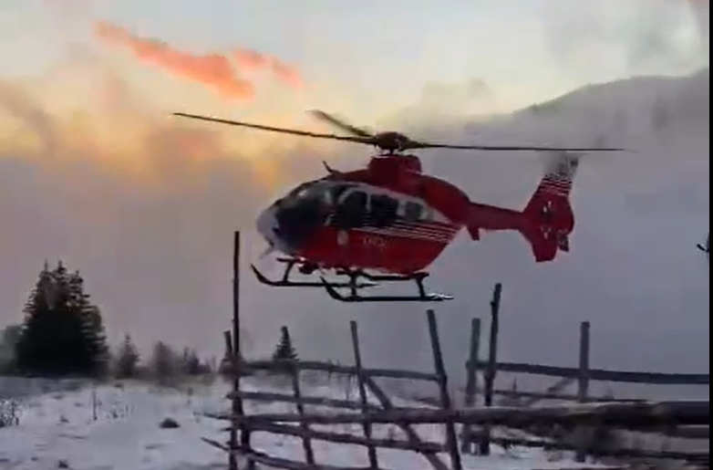 elicopter SMURD in Muntii Maramuresului, Foto: Captura video