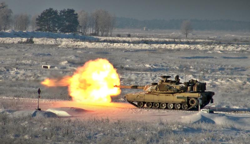 Tanc Abrams in poligonul Bemowo Piskie din Polonia, Foto: Hotnews