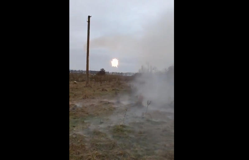 Racheta ruseasca doborata de ucraineni cu un sistem MANPAD, Foto: Captura video