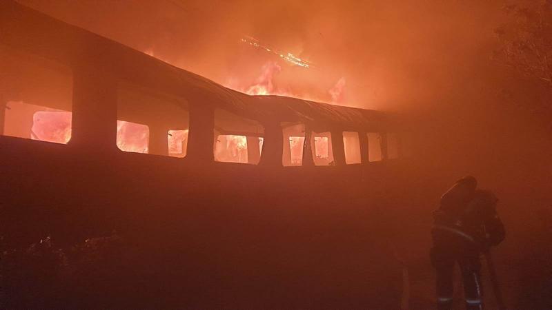 incendiu vagoane Calea Giulesti, Foto: Inspectoratul pentru Situatii de Urgenta