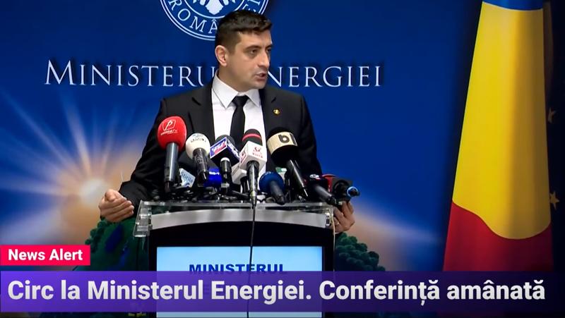 George Simion, la pupitrul de la Ministerul Energiei, Foto: Captura Digi 24