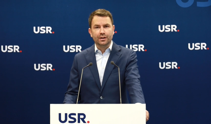 Cătălin Drulă, președinte USR - conferință pensii speciale , Foto: Captura HotNews.ro