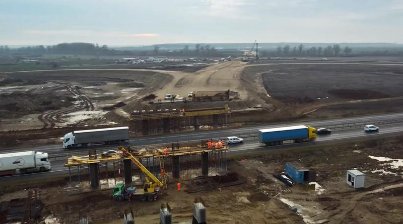 Nodul in constructie intre A0 si A1, Foto: Captura YouTube