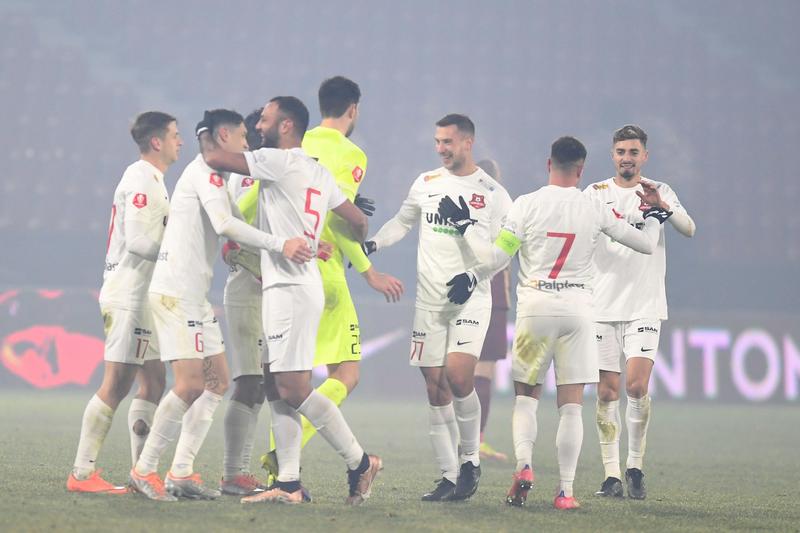 Jucătorii echipei Hermannstadt, Foto: Flaviu Buboi/NurPhoto / Shutterstock Editorial / Profimedia