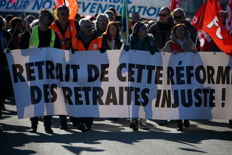 Milioane de francezi cer in strada retragerea reformei pensiilor , Foto: Bob Edme / AP / Profimedia