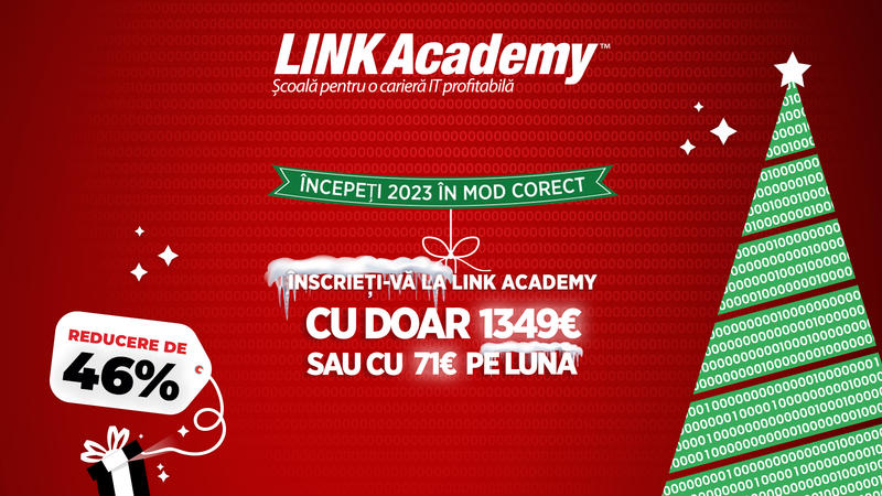 ​Doar până mâine: Înscrieți-vă la LINK Academy la cel mai mic preț și schimbați-vă viața în 2023, Foto: LINK Academy