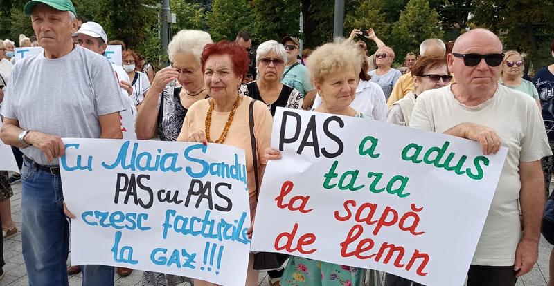 Protest organizat de opoziția din Republica Moldova privind creșterea prețurilor, Foto: Sputnik / Profimedia Images