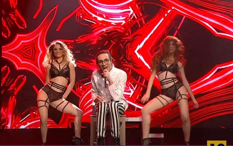 Theodor Andrei la selectia nationala Eurovision 2023, Foto: Captura YouTube / TVR