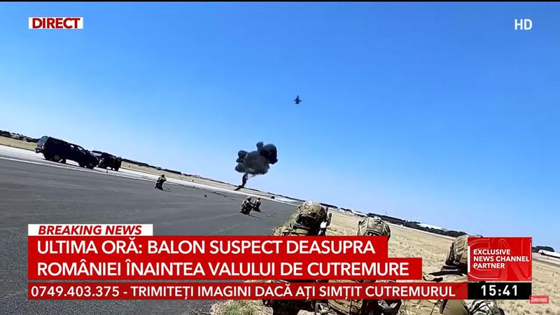 Burtieră Antena 3 CNN după cutremur, Foto: Captura live Antena 3