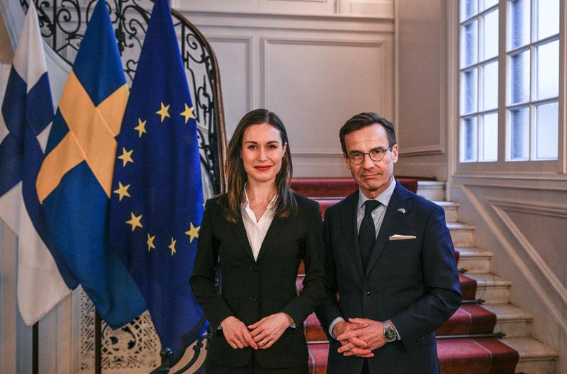 Sanna Marin și Ulf Kristersson, Foto: Anders WIKLUND / AFP / Profimedia
