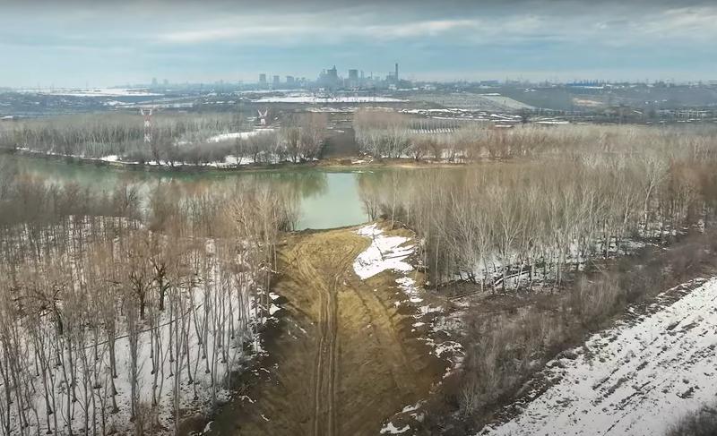 Drumul Expres Braila - Galati, locul podului peste Siret, Foto: Captura YouTube