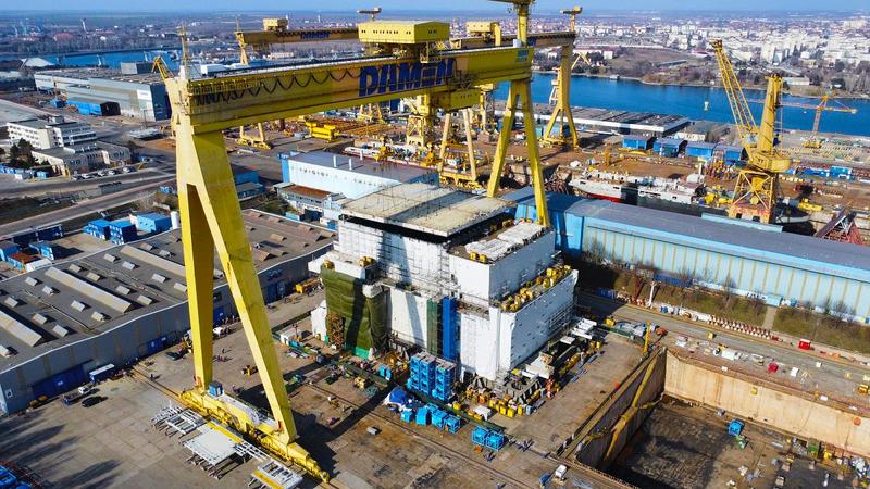 Structuri offshore în construcție la Damen Mangalia, Foto: Damen Shipyards