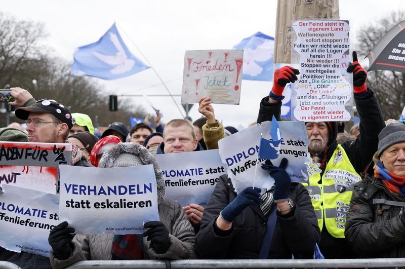 Protest la Berlin impotriva inarmarii Ucrainei, Foto: snapshot/Future Image/Jean MW / Shutterstock Editorial / Profimedia