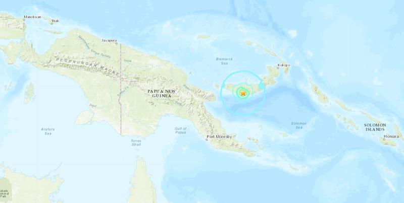Cutremur Papua Noua Guinee, Foto: USGS
