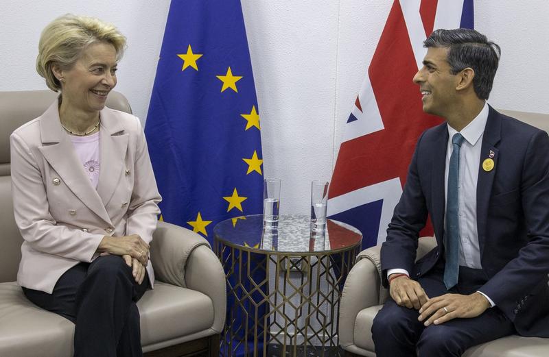 Ursula von der Leyen și Rishi Sunak, Foto: Steve Reigate/Daily Express / PA Images / Profimedia