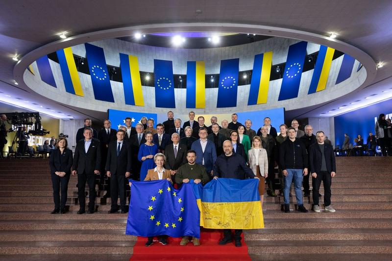 Liderii europeni și Volodmir Zelenski la summitul UE-Ucraina, Foto: Ukraine Presidency via Bestimage / Bestimage / Profimedia