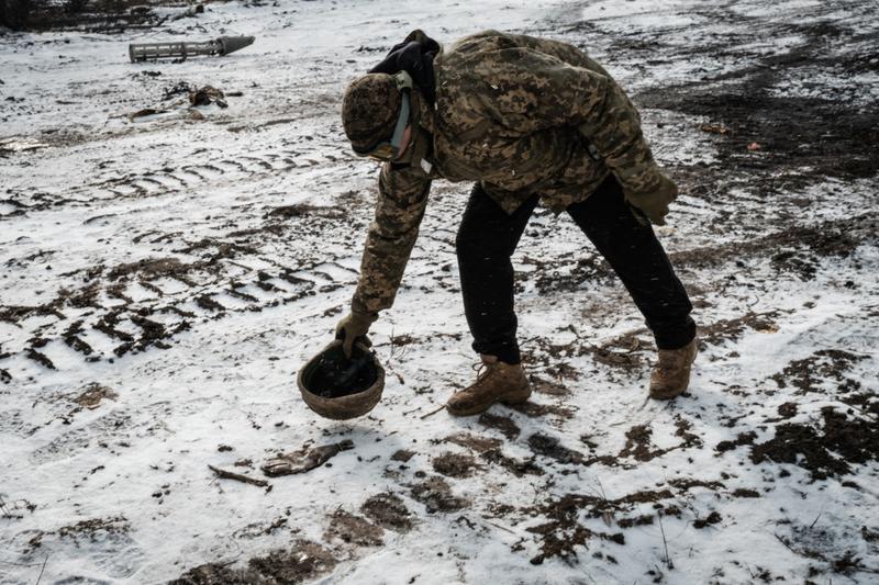 Soldat ucrainean de pe frontul din Donețk, Foto: Yasuyoshi CHIBA / AFP / Profimedia