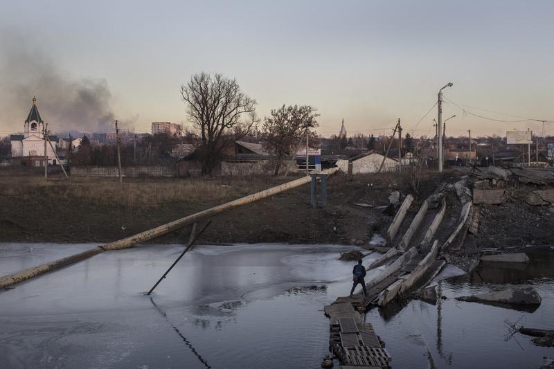 Râul Bahmuțka din orașul Bahmut, un obstacol major pentru trupele Moscovei, Foto: AA/ABACA / Abaca Press / Profimedia