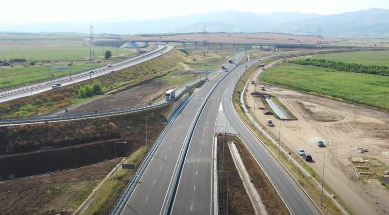 Autostrada A10 Sebeș - Turda, nodul de la Sebeș cu A1, Foto: Captura YouTube