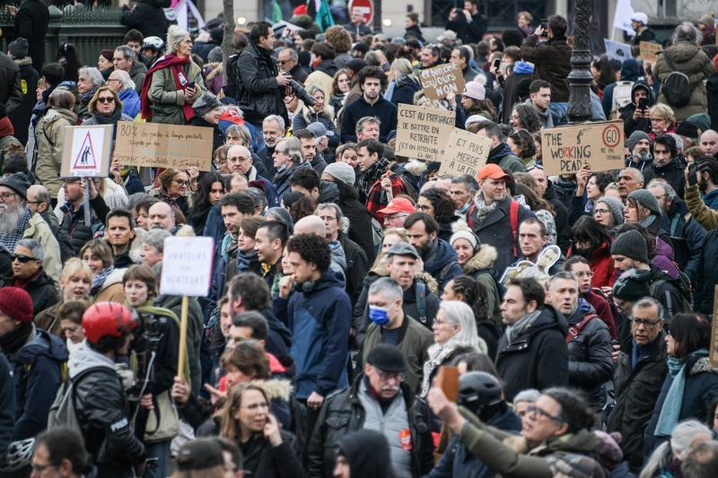 Proteste în Franța împotriva reformei pensiilor, Foto: Isa Harsin / Sipa Press / Profimedia Images