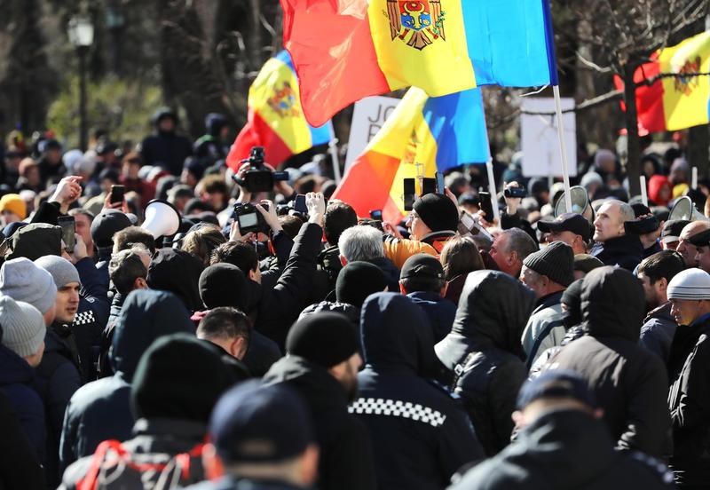 Protest organizat de Partidul Șor la Chișinău, Foto: Rodion Proca / Sputnik / Profimedia