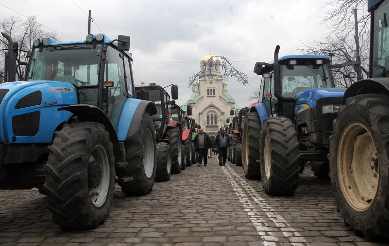 protest cu tractoare in Bulgaria, Foto: Petar Petrov / AP / Profimedia