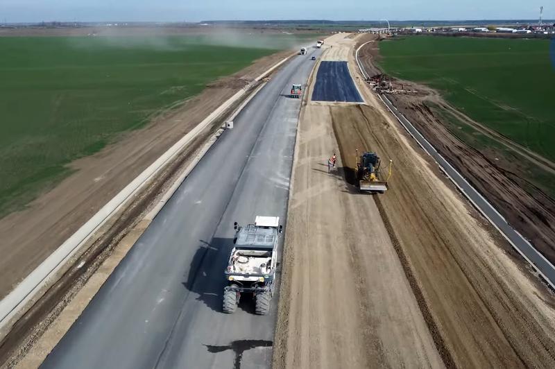 Lucrari pe A0 Nord - lotul UMB, Foto: Captura YouTube