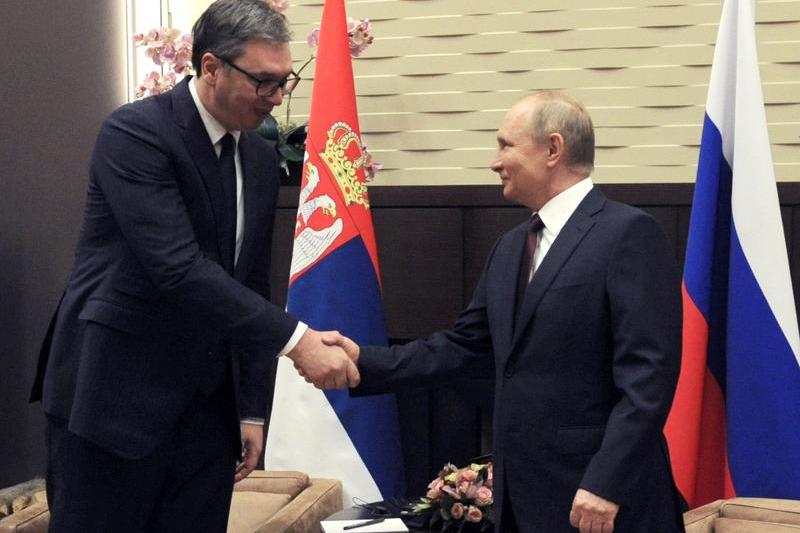 Aleksandar Vucic alaturi de Vladimir Putin, Foto: Mikhail Klimentyev / Sputnik / Profimedia