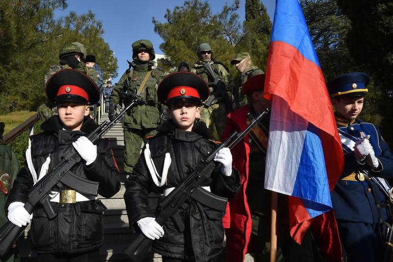Elevi in Crimeea ocupata de rusi, Foto: Associated Press / Profimedia Images