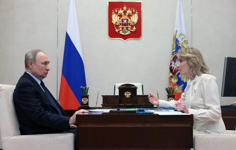 Vladimir Putin si Maria Lvova-Belova, acuzati de crime de razboi de CPI, Foto: Mikhail Metzel / AFP / Profimedia