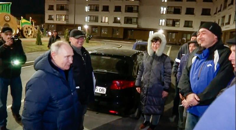 Vladimir Putin în vizită la Mariupol, Foto: POOL Russian TV / AP / Profimedia