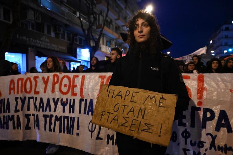 Proteste în Grecia după accidentul feroviar grav, Foto: Giannis Papanikos / AP / Profimedia