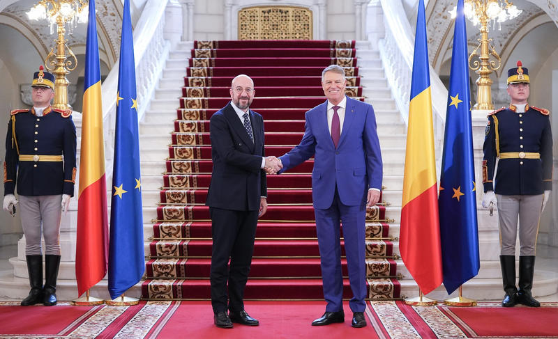 Klaus Iohannis și Charles Michel, Foto: Presidency.ro