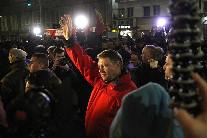 Klaus Iohannis, la protestul față de grațiere, amnistie și redefinire a abuzului în serviciu, Foto: Inquam Photos / Adriana Neagoe