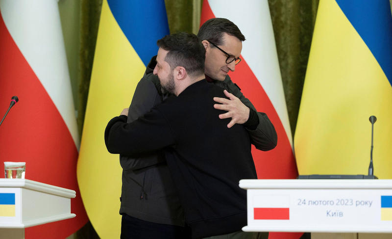 Mateusz Morawiecki alaturi de Volodimir Zelenski la Kiev, Foto: Ukraine Presidents Office / Alamy / Profimedia