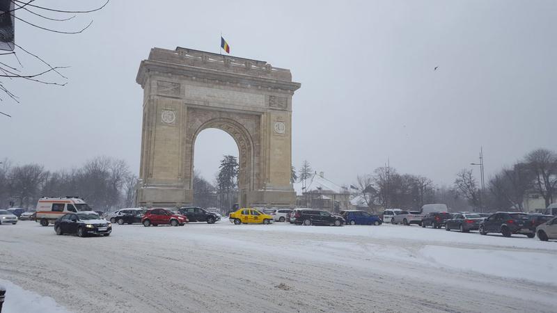 Ninsoare in Bucuresti pe 23 martie 2018, Foto: Vlad Barza / HotNews.ro