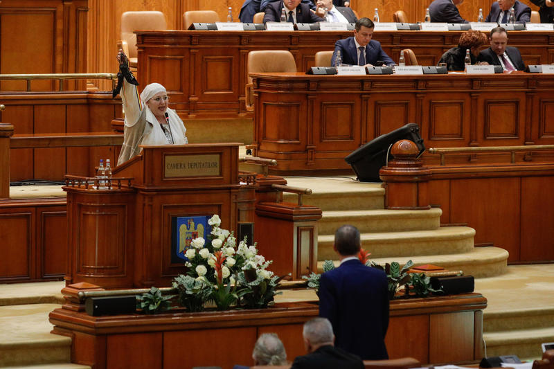 Diana Șoșoacă în plen , Foto: Inquam Photos / George Calin