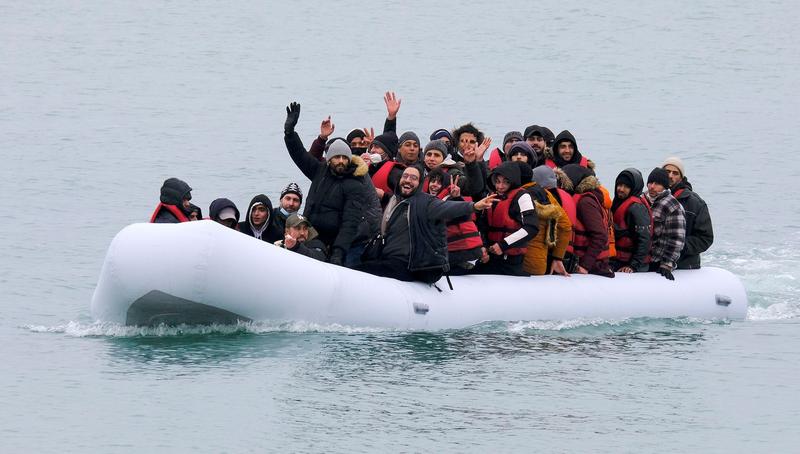 Migranti traversand Canalul Manecii, Foto: i-Images / Eyevine / Profimedia Images