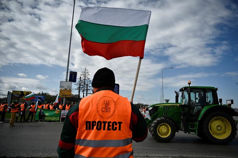 Protest al fermierilor bulgari, Foto: Nikolay DOYCHINOV / AFP / Profimedia