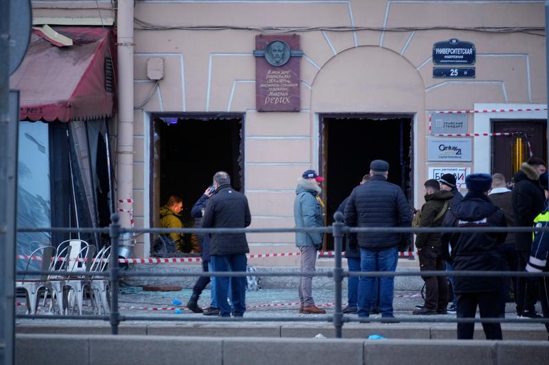 explozia de la o cafeneau din Sankt Petersburg l-a ucis pe bloggerul militar rus Vladlen Tatarski, Foto: AP / AP / Profimedia