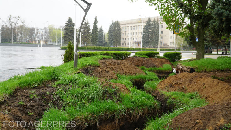 Imagine din orașul Kramatorsk, Ucraina, Foto: Agerpres
