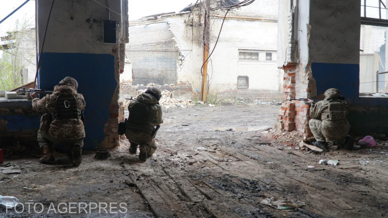 Soldați ucraineni la Ceasiv Iar, în apropiere de Bahmut, Foto: Cristian Lupaşcu / AGERPRES FOTO