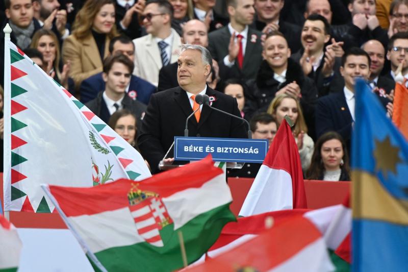 Viktor Orban la un miting electoral, Foto: ATTILA KISBENEDEK / AFP / Profimedia