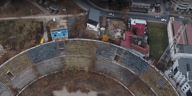 Stadionul din Bacău, în paragina, Foto: Captura YouTube