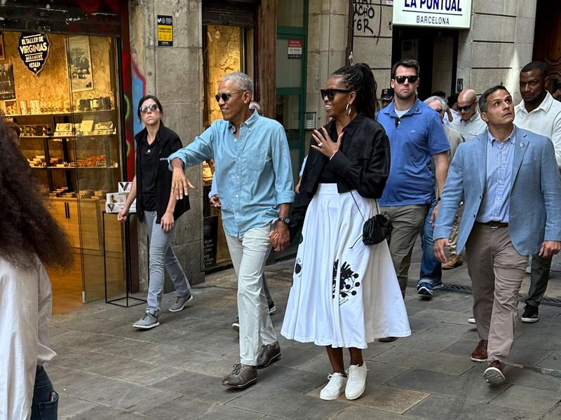 Michelle și Barrack Obama în Barcelona, Foto: Emilio Utrabo / MEGA / The Mega Agency / Profimedia