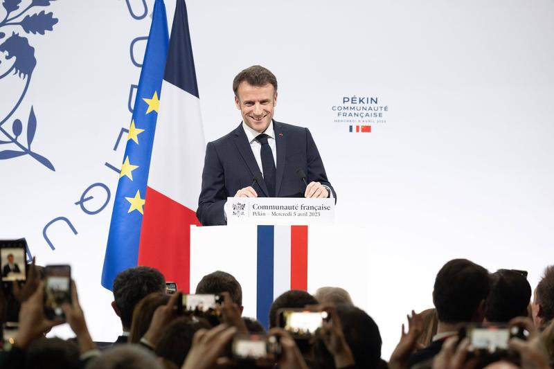 Emmanuel Macron face o vizită oficială de trei zile în China, Foto: Jacques Witt / Sipa Press / Profimedia Images