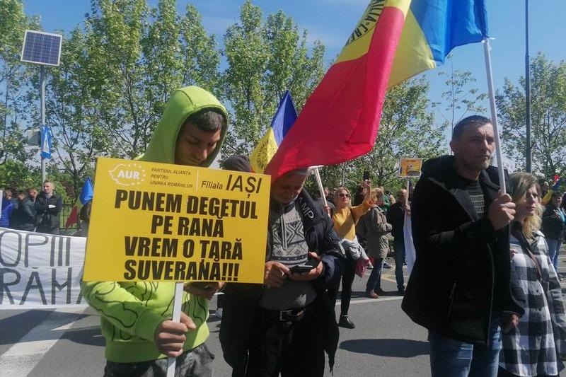 Protest AUR la Parlament, Foto: Hotnews / Luminița Pîrvu