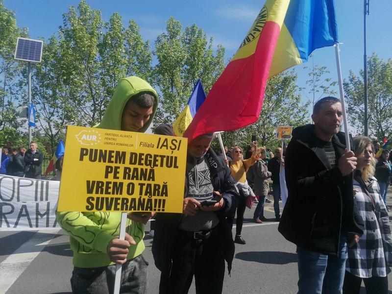 Protest AUR la Parlament, Foto: Hotnews / Luminița Pîrvu